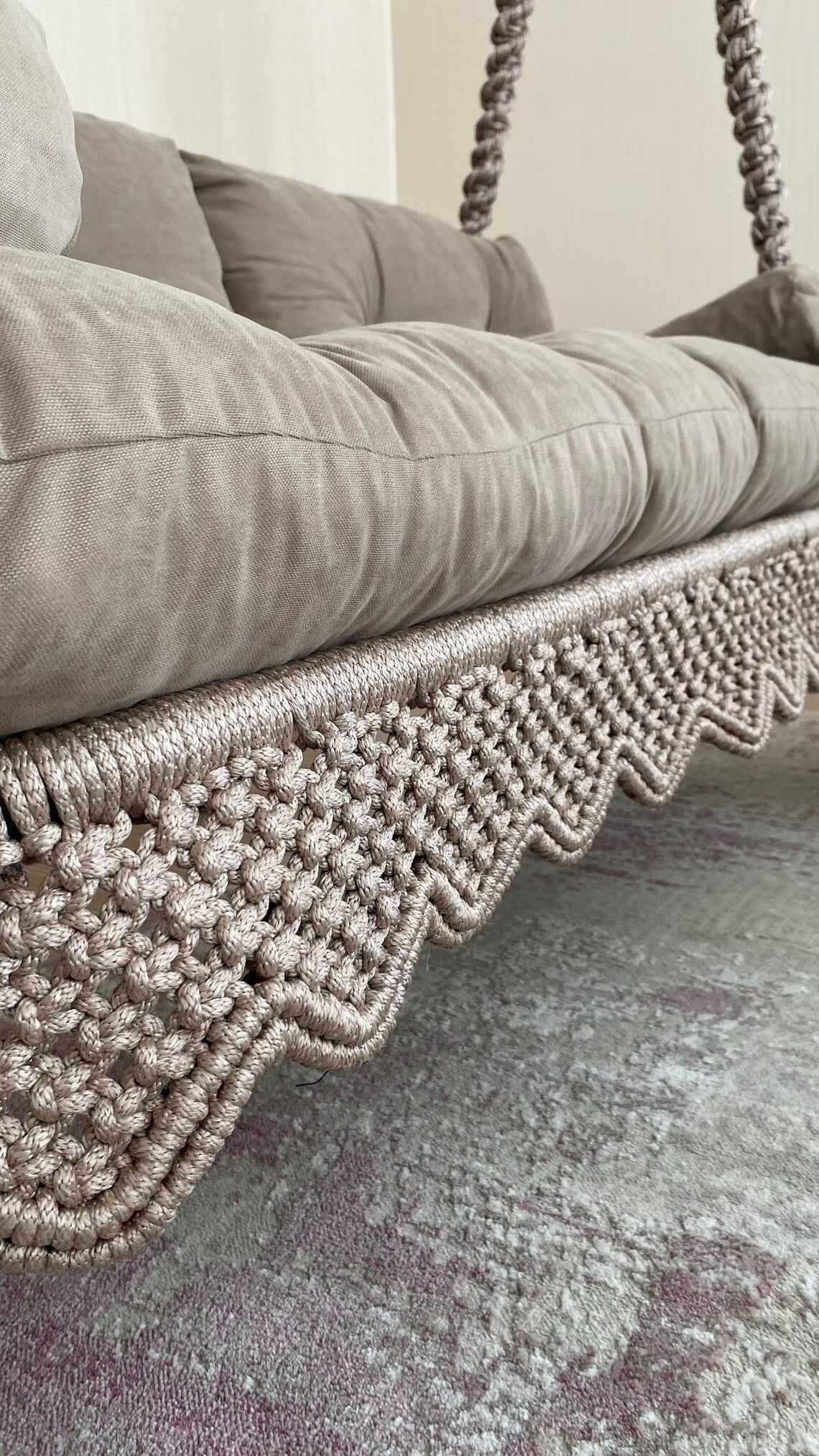 Macrame Sofa Swing With Mattress - Leechoo